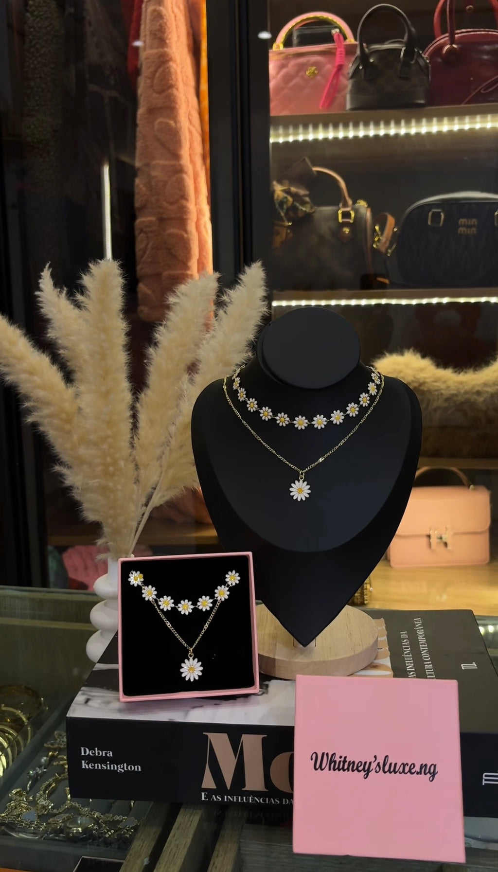 2 piece Daisy Flower Necklace