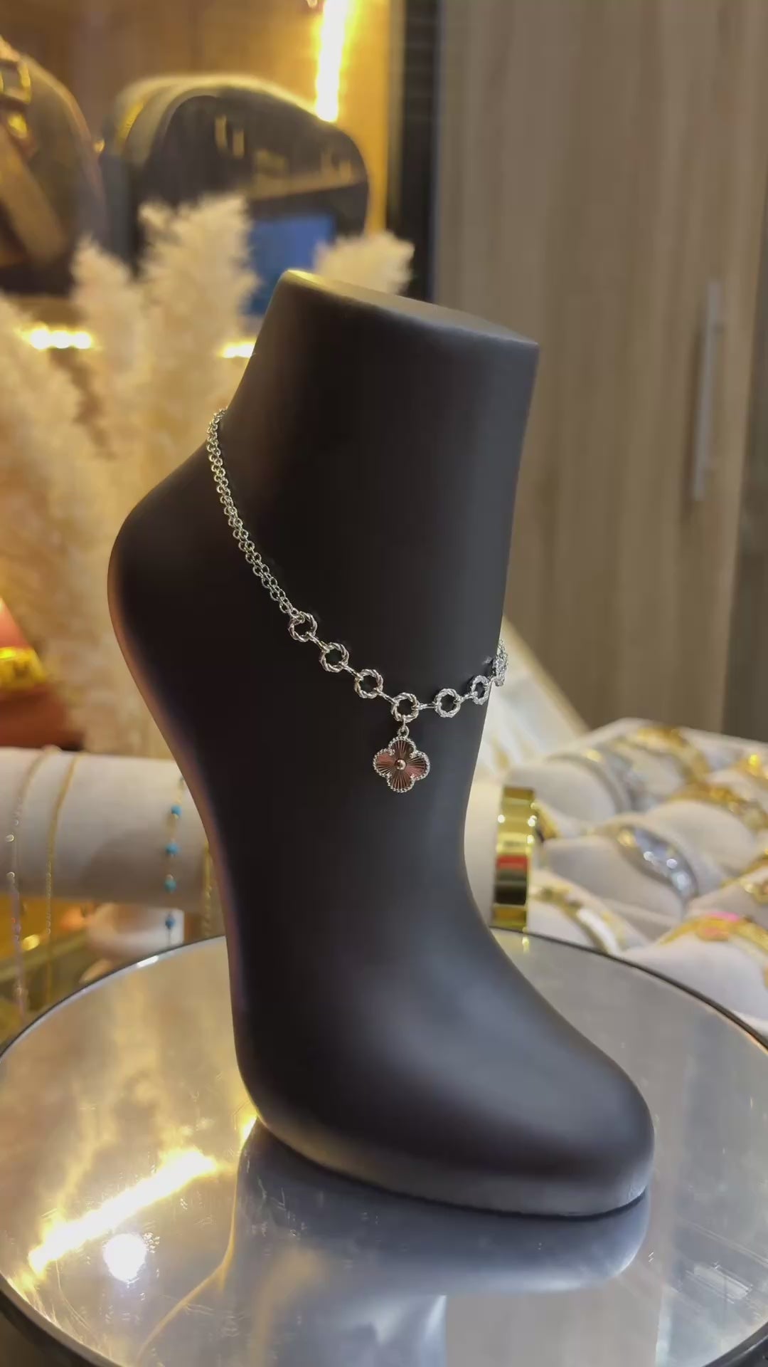 Silver leg chain